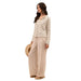 Womens Olive Stripe Metal Eyelet Detail Top