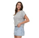 Womens Grey With Bow Detail Pullover Top