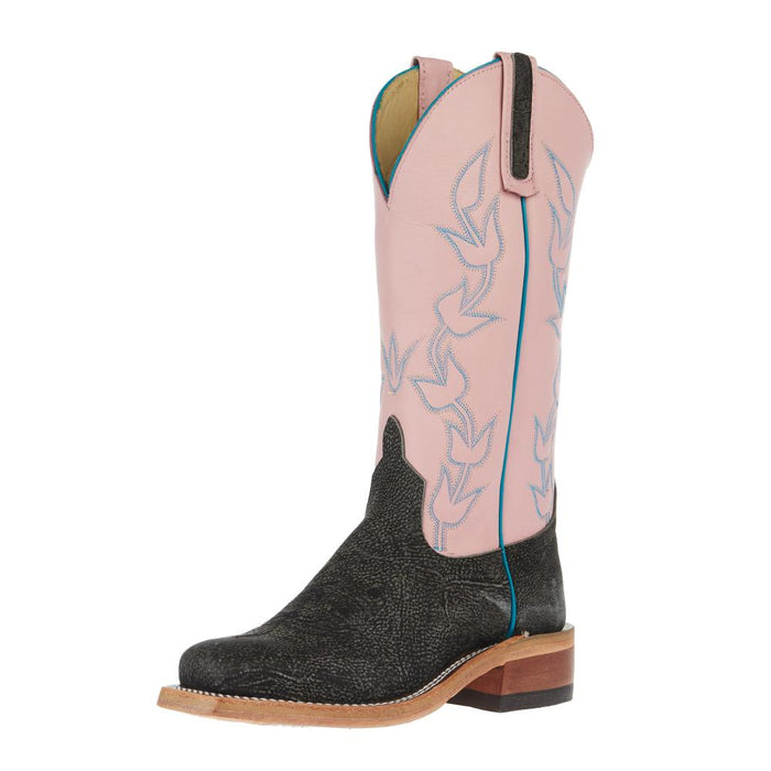 Women`s Ride Ready Grey Safari Giraffe 13In Sweet Pink Waxy Kansas Top Boot