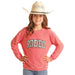 Girl's Coral Long Sleeve Rodeo Shirt