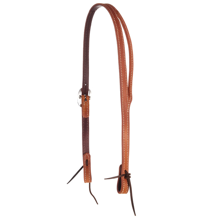 Roughout Golden Skirting Latigo Lined Slit Ear Headstall