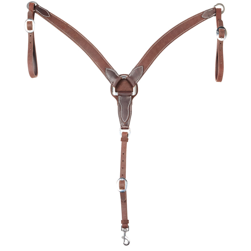Roughout Chocolate Harness 1 1/2in Tapered Breast Collar