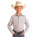 Boy's Blue Geo Print Long Sleeve Shirt