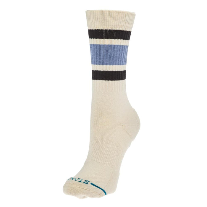 Unisex Boyd Stripe Stone Blue Crew Socks