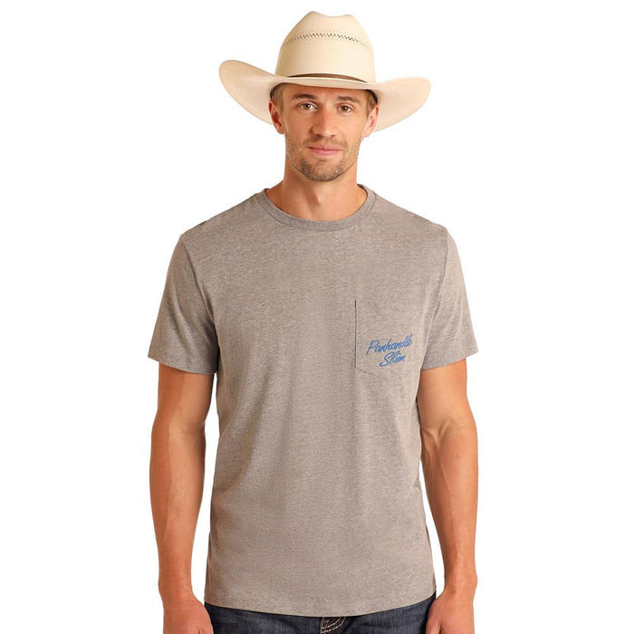 Men's Grey Graphic Short Sleeve T-shirt