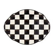 Black and White Check Platter