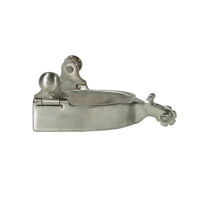 Equisential 1/2in Band Short Shank Silver Youth Spurs