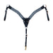 Black and White Paisley Overlay 2in Contoured Breast Collar