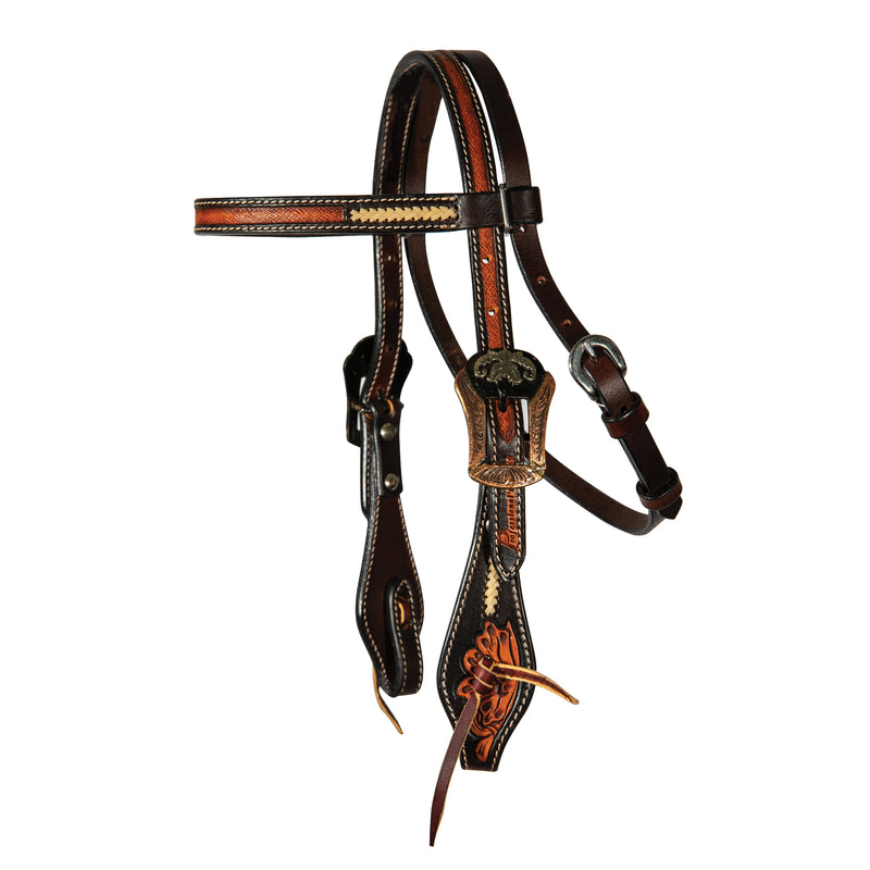 Heritage Rawhide Braided Browband Headstall