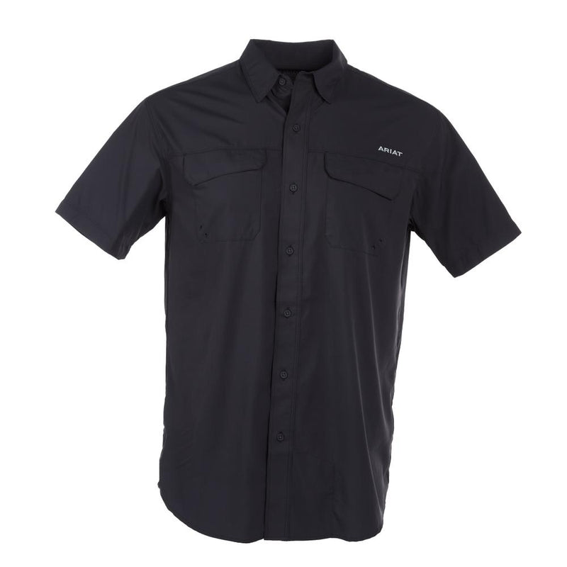 Mens Charcoal VentTek Outbound Short Sleeve Shirt