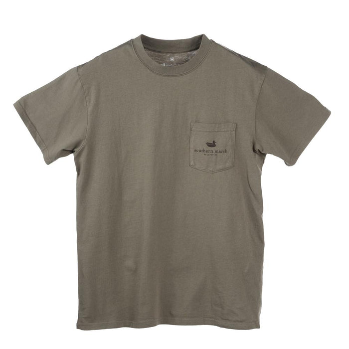 Mens Stonewall Olive Retro Camp Branding Tee