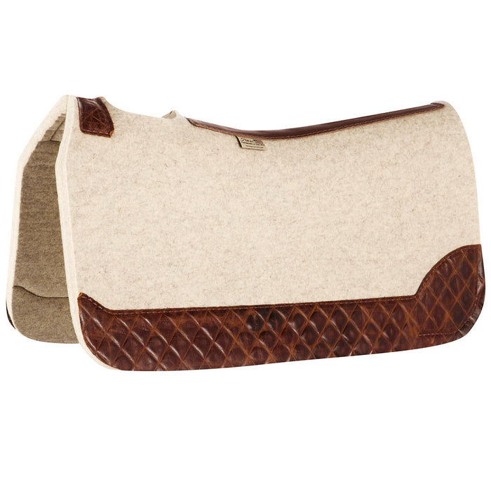 1in Roper Carmel Diamond Natural Felt Saddle Pad