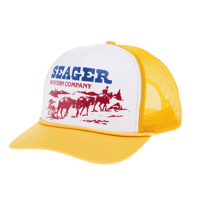 Men's Pack Mule Yellow and Cream Cap
