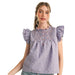 En Wom Pink Blue Gingham Top