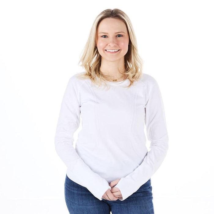 Women's White Long Sleeve Equitation Tech Shirt