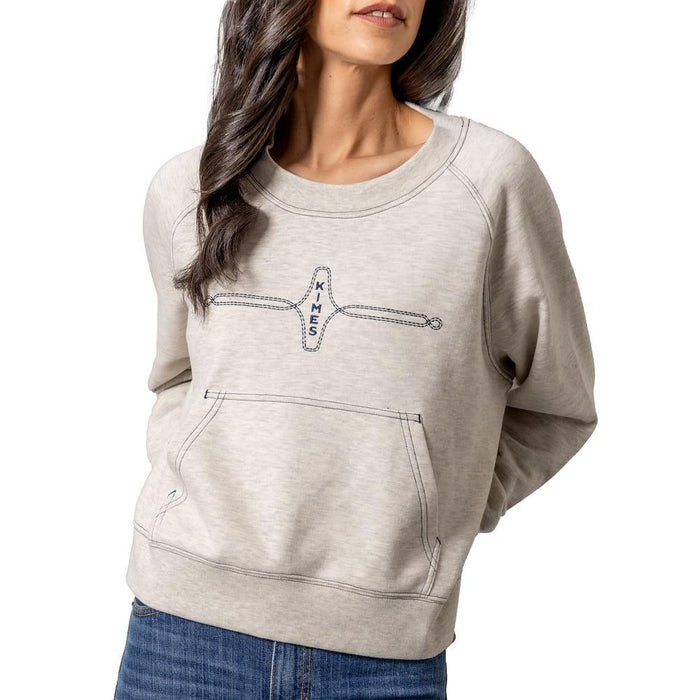 Womens Light Grey Gracie Cropped Top