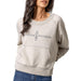 Womens Light Grey Gracie Cropped Top