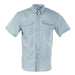Sandhill Ranch Men's Light Blue Short Sleeve Pearl Snap Shirt