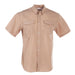 Sandhill Ranch Men's Medium Tan Short Sleeve Pearl Snap Shirt
