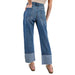 Womens Denim Cuff Jeans