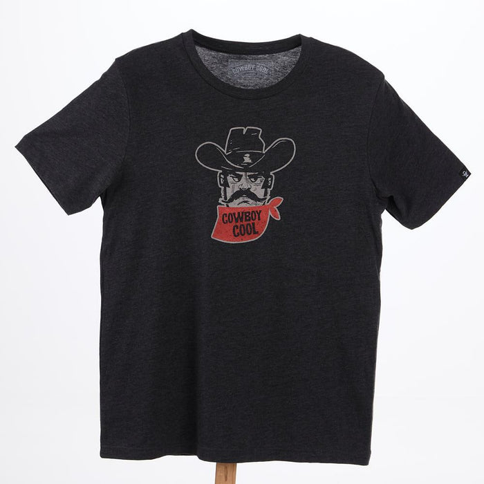 Mens Charcoal Mustache Cowboy T-Shirt