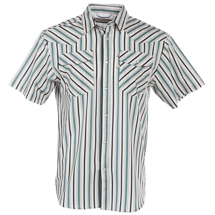 Sandhill Ranch Men's Dusty Stripes Short Sleeve Snap Shirt