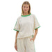 Womens Cream French Terry Oversized Top