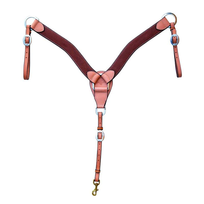Tan Bison Overlay 2in Contoured Breast Collar