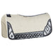 3/4in Barrel Racer Black/White Aztec Inlay Felt Saddle Pad