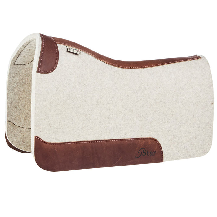 3/4in No Gullet Barrel Racer Natural Felt Saddle Pad