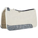 3/4in Barrel Racer Black Cowboy Tool Natural Felt Saddle Pad