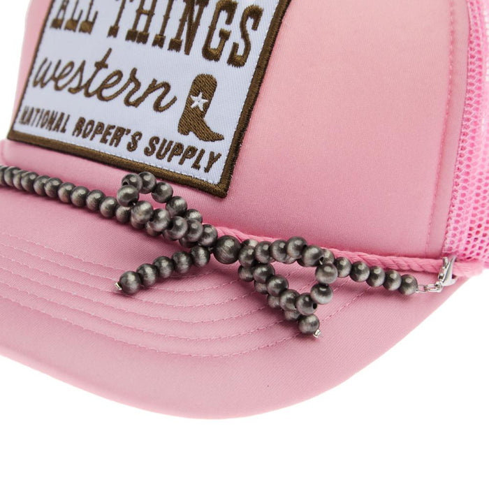 Pearl Bow Trucker Hat Chain