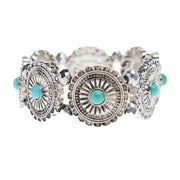 Turquoise Concho Stretch Bracelet