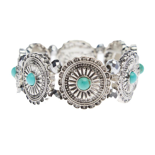 Turquoise Concho Stretch Bracelet