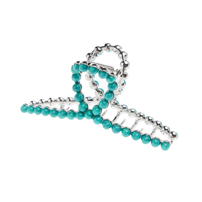 Turquoise Studded Claw Hair Clip