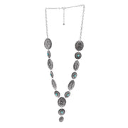 Turquoise Accent Concho Necklace