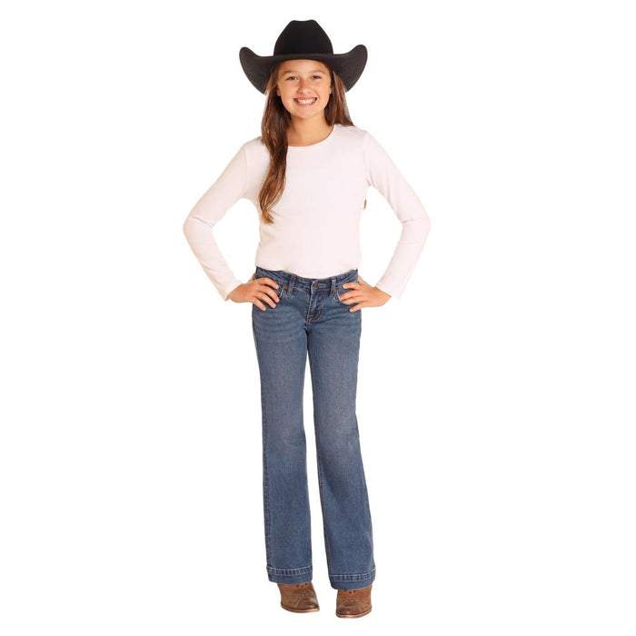 Girls Embroidered Pocket Trouser
