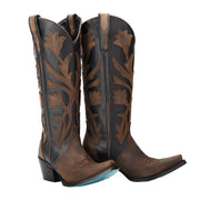 Women`s Jet Black Burnt Caramel Jolene 14.5In Matching Top Boot