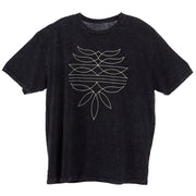 Womens Vintage Black Boot Stitch Tee