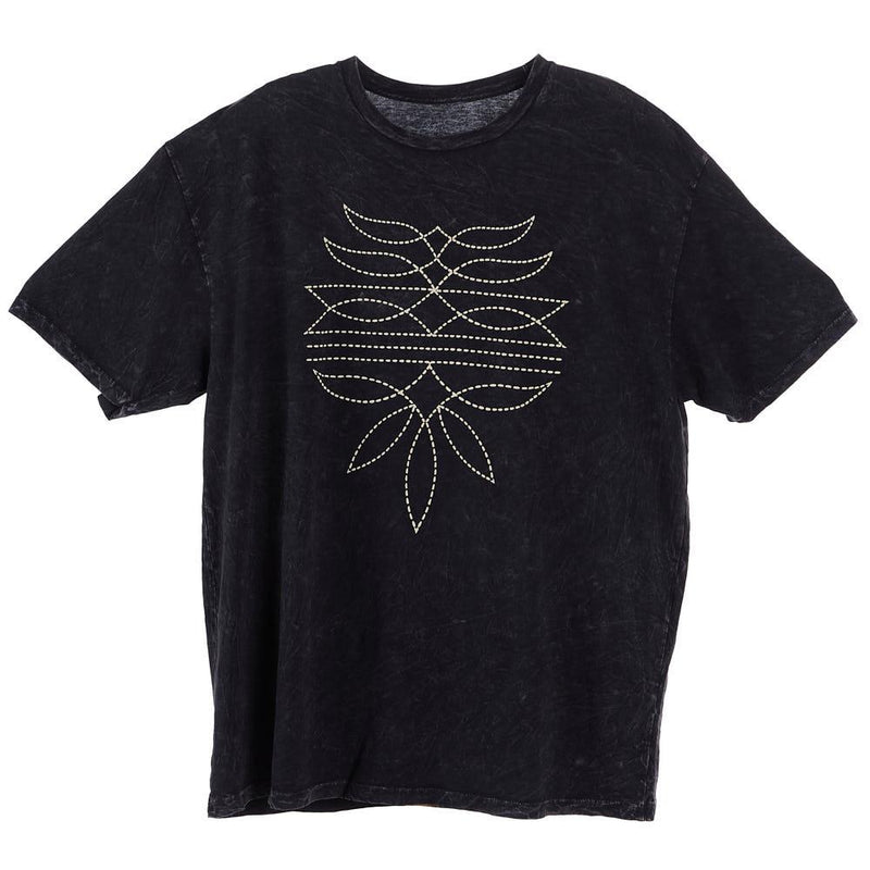 Womens Vintage Black Boot Stitch Tee