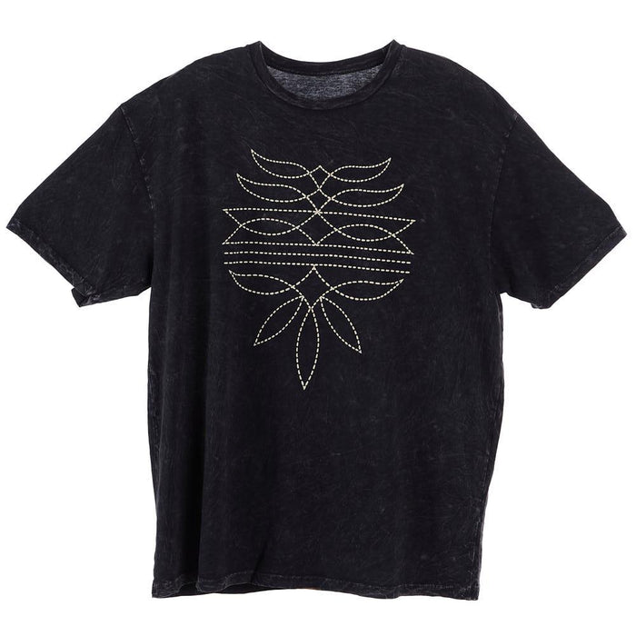 Womens Vintage Black Boot Stitch Tee