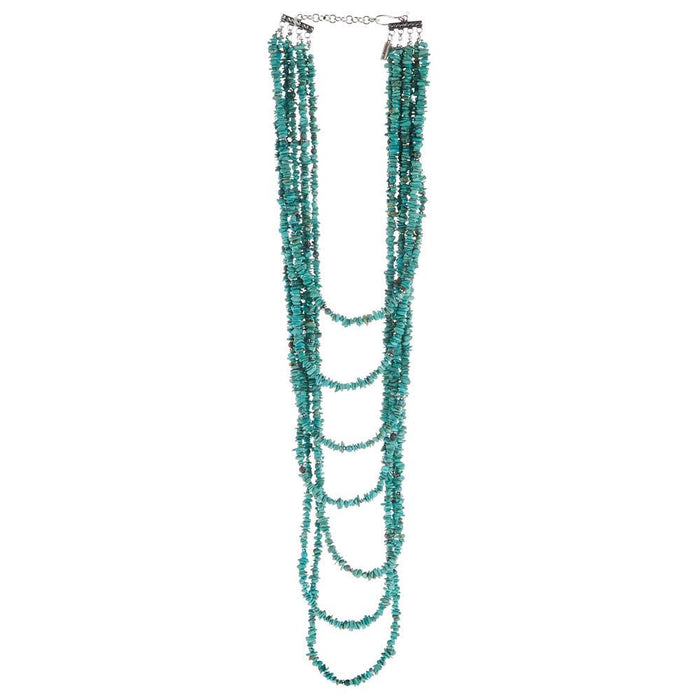 Turquoise Chip Bib Necklace