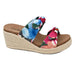 Womens Tie The Knot Floral Wedge Sandal