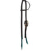 Black 3/4in Single Buckle Slide Ear w/Turq Bloodknots