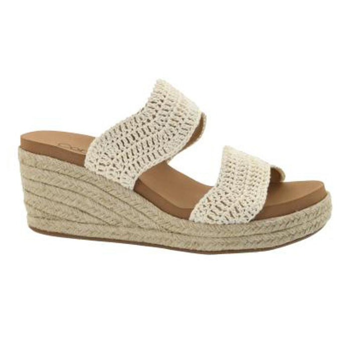 Womens Clueless Ivory Crotched Wedge Sandals