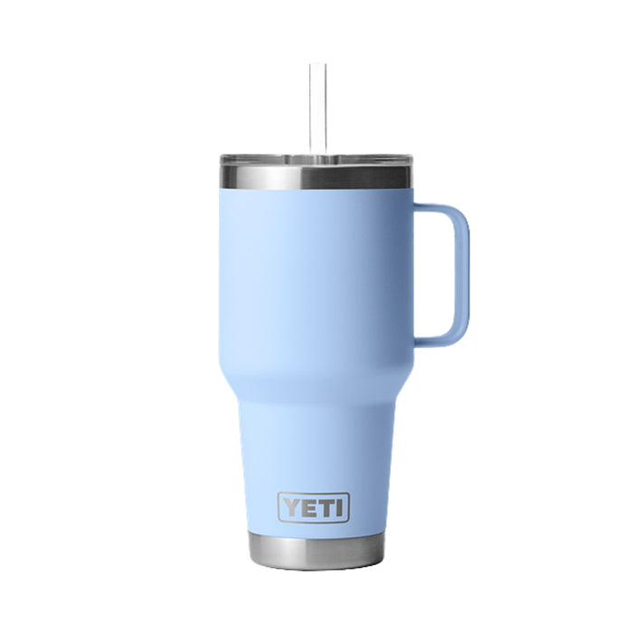 Rambler 35oz Straw Mug Big Sky Blue