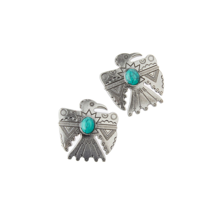 2 Pack 1.5in Silver Thunderbird Screwback Conchos