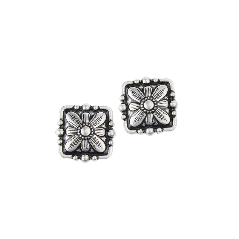 2 Pack 1.5in Silver Daisy Screwback Conchos