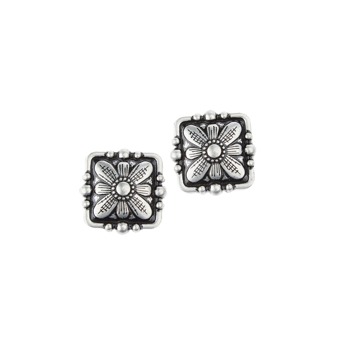 2 Pack 1.5in Silver Daisy Screwback Conchos