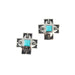 2 Pack 1.5in Silver Aztec Cross Screwback Conchos